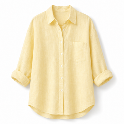 Casual Linen Shirt - Yellow