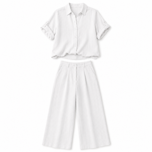 EuroSummer Trouser and Top - White