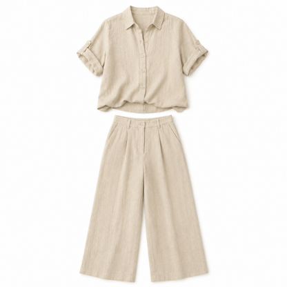 EuroSummer Trouser and Top - Beige