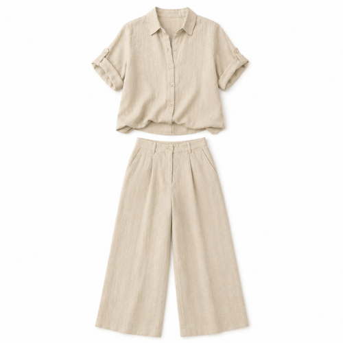 EuroSummer Trouser and Top - Beige