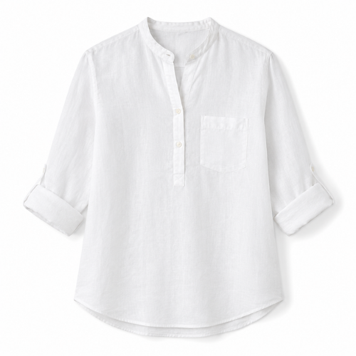 Casual Linen Shirt - White