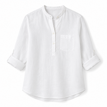 Casual Linen Shirt - White