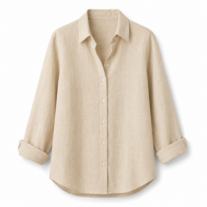 Casual Linen Shirt - Beige